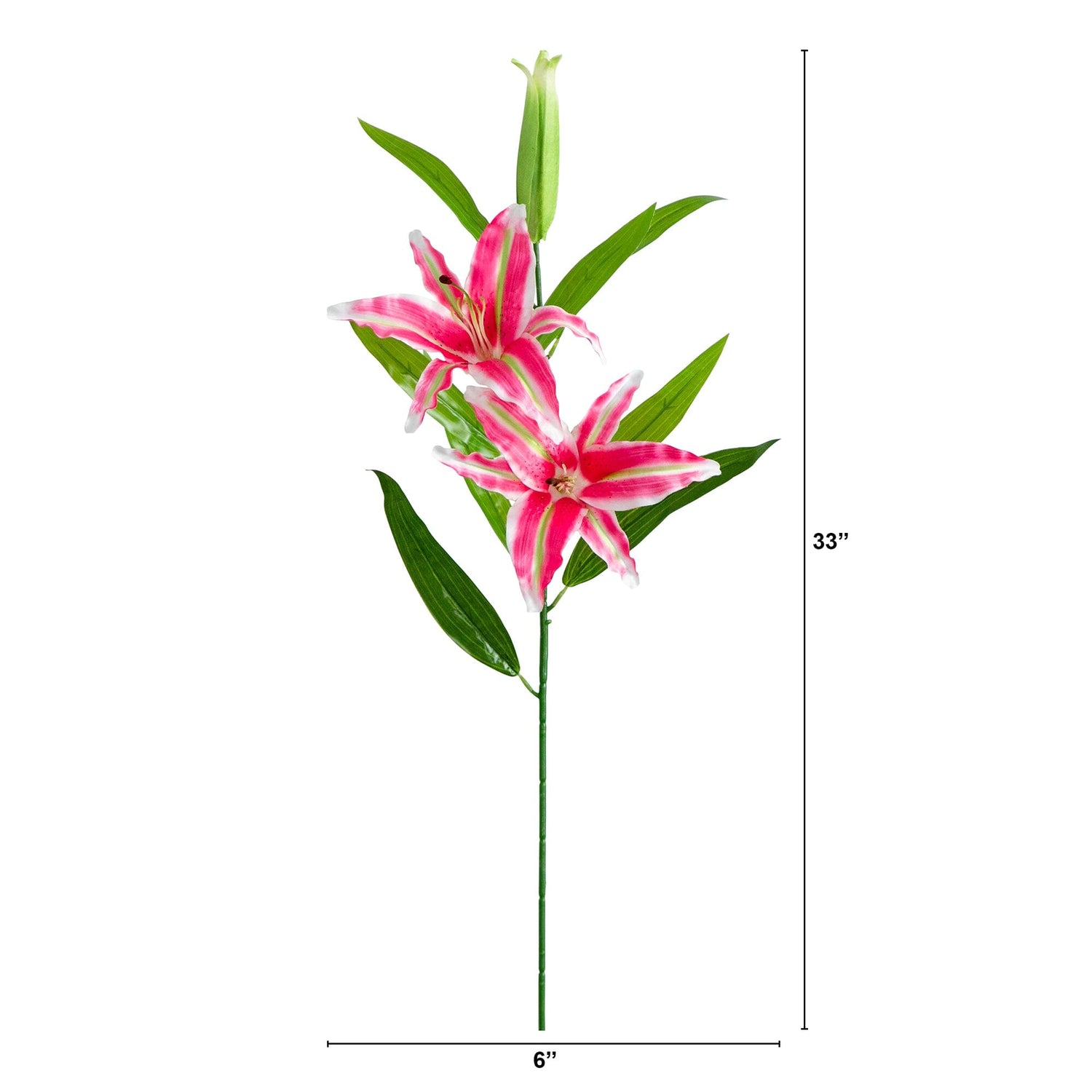 33" Artificial Stargazer Lily Flower - Set of 3