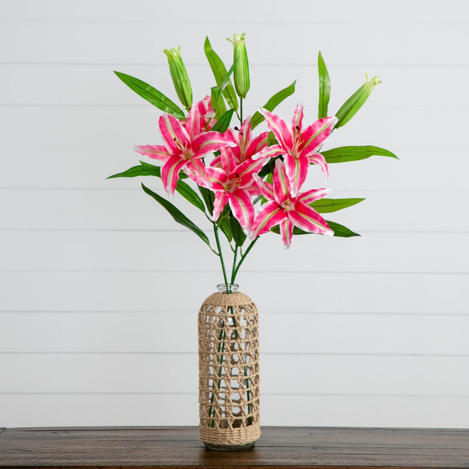 33" Artificial Stargazer Lily Flower - Set of 3