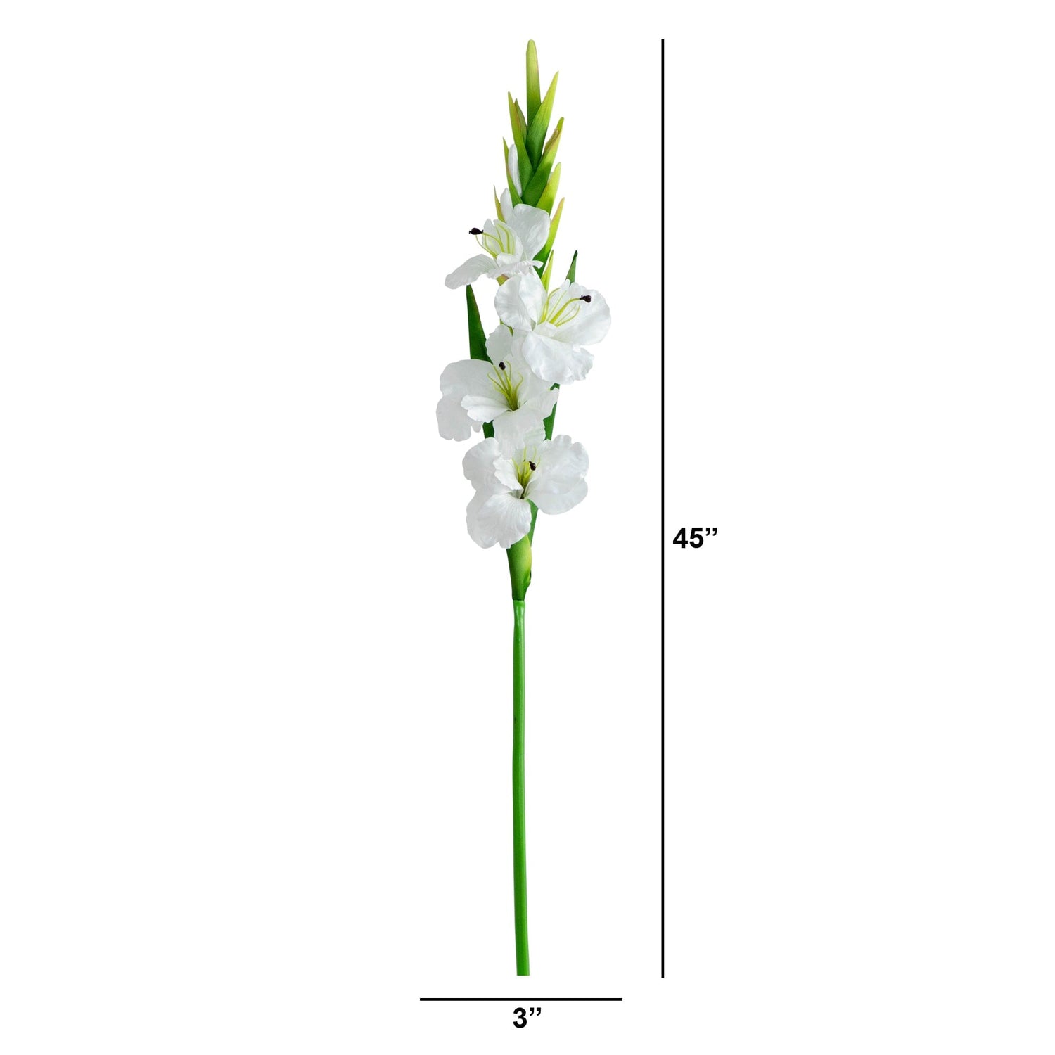 45" Artificial Gladiolus Flower Stems - Set of 3