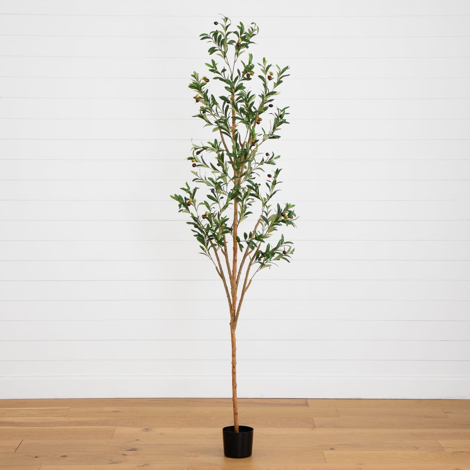 7' Artificial Olive Tree with Natural Trunk