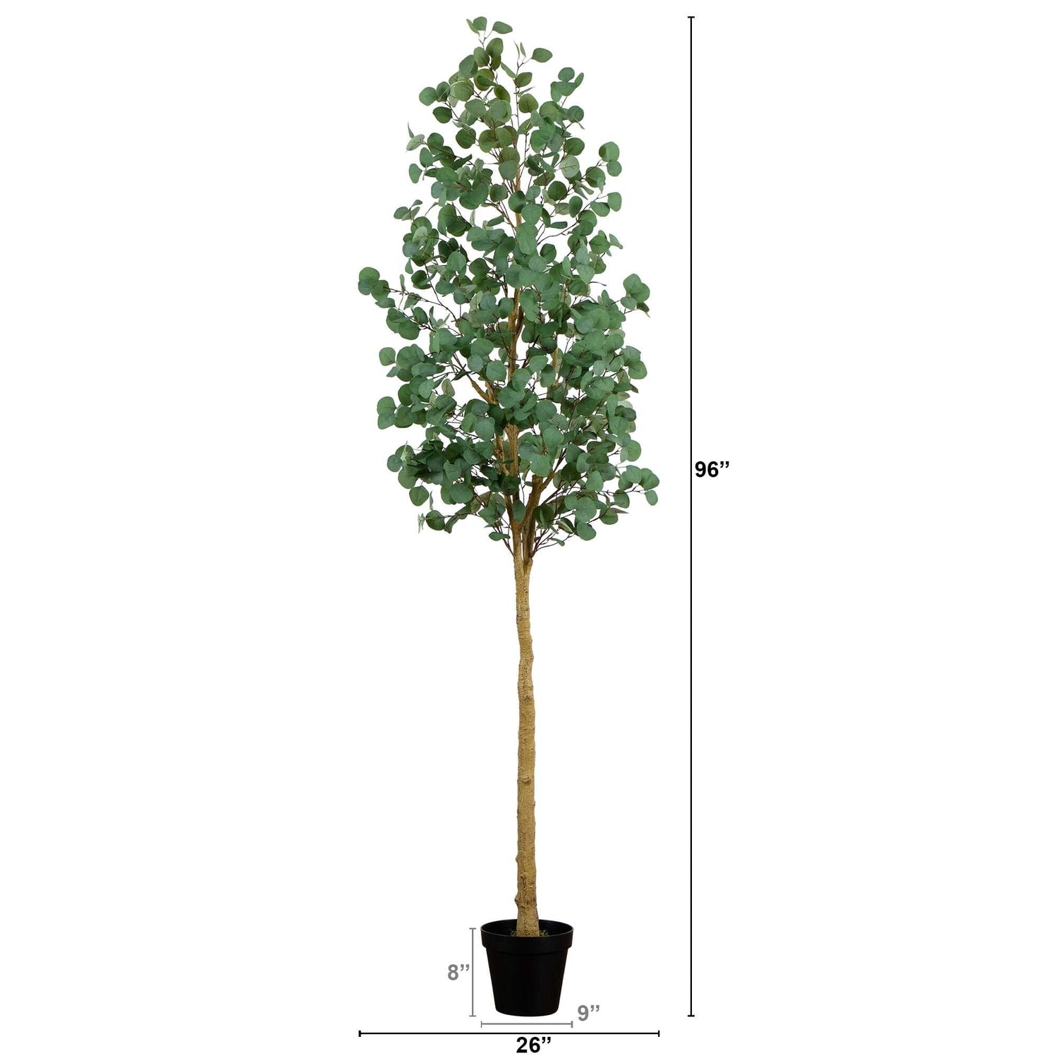 8’ Artificial Eucalyptus Tree