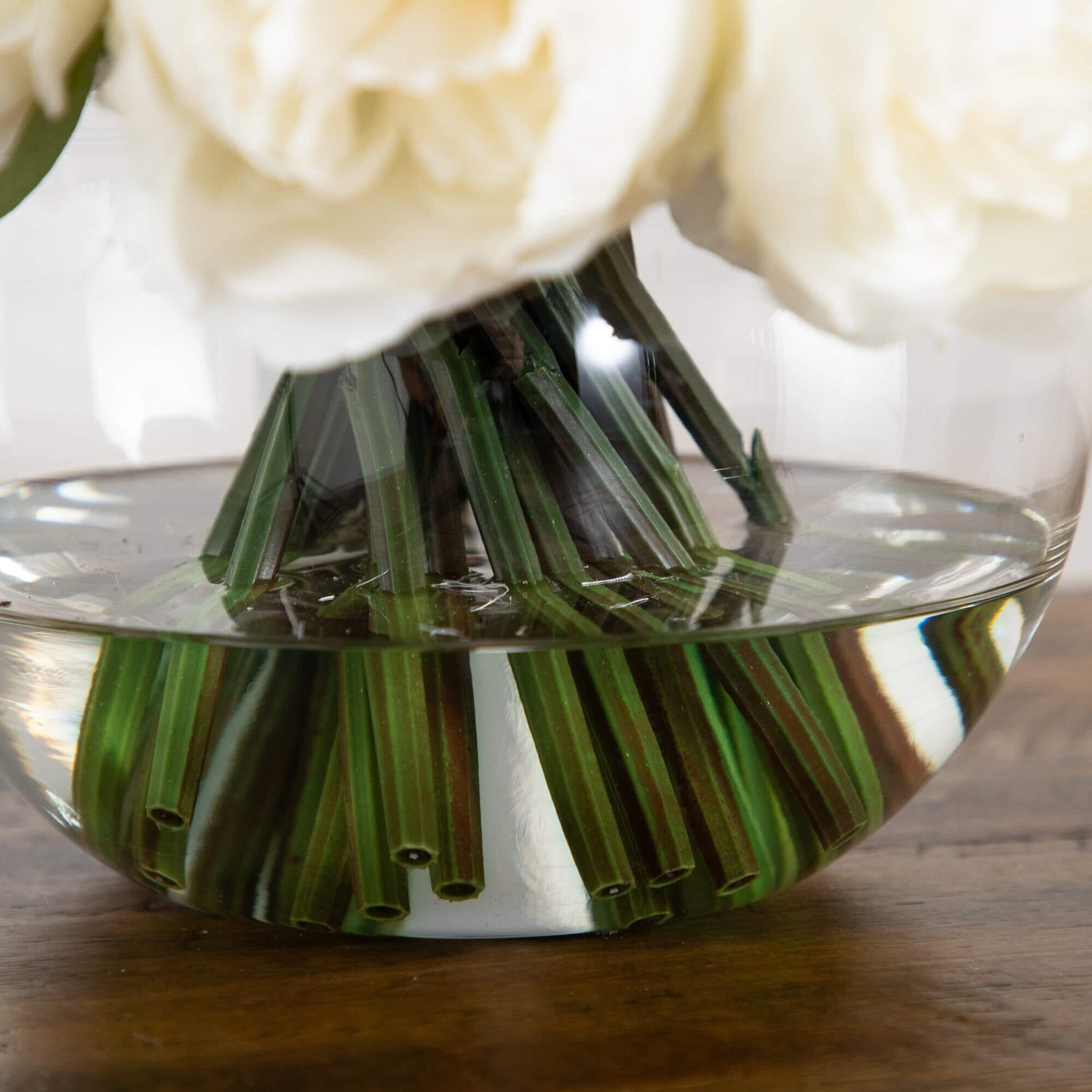 Wedding Collection 15" Artificial Peony Arrangement in Glass Vase