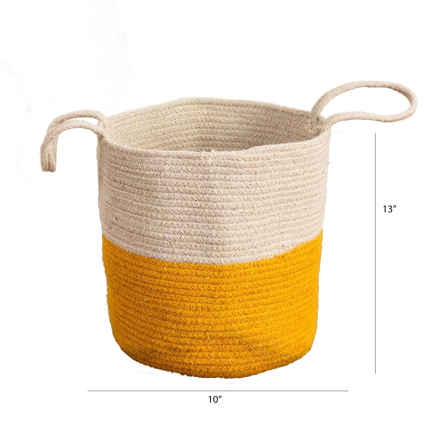 12” Handmade Natural Cotton Woven  Planter