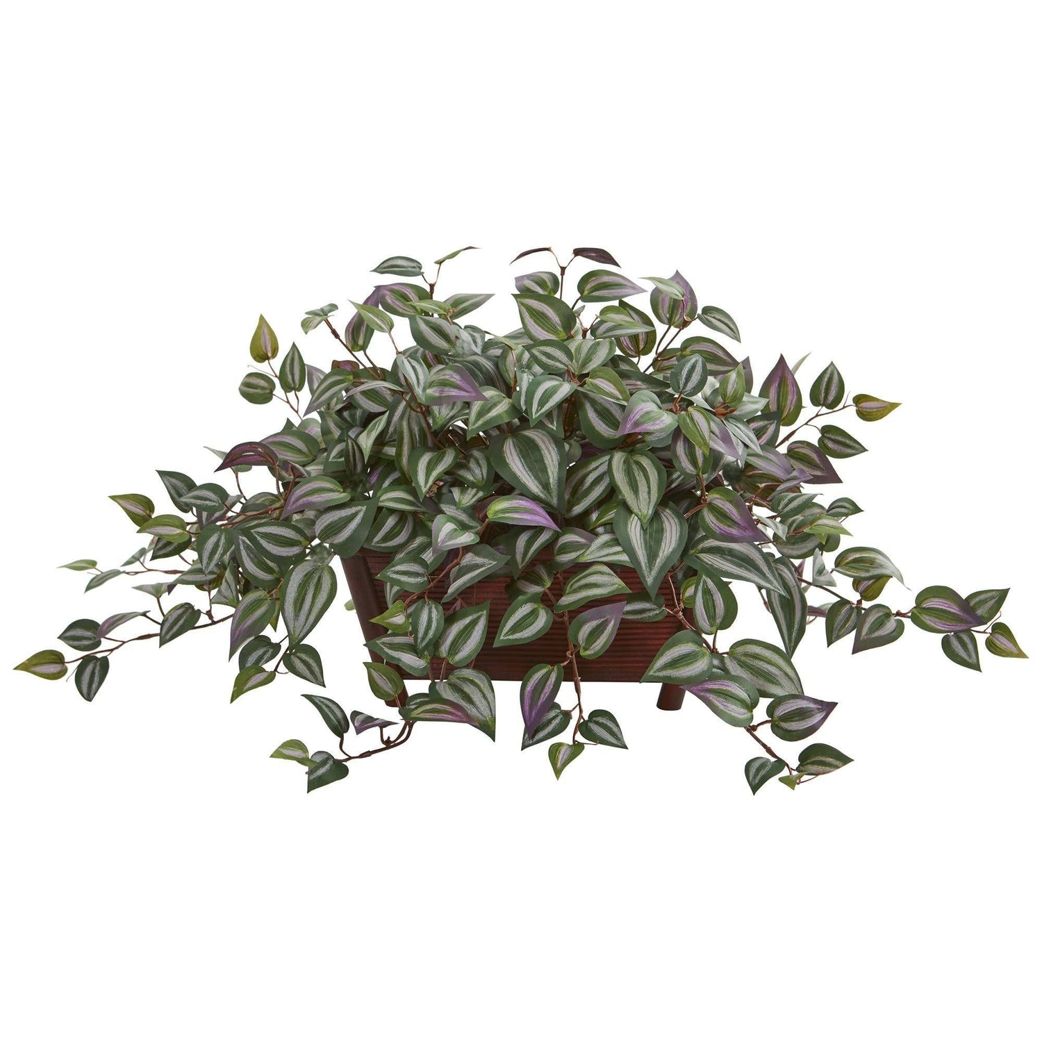 14" Wandering Jew Artificial Plant in Decorative Planter"