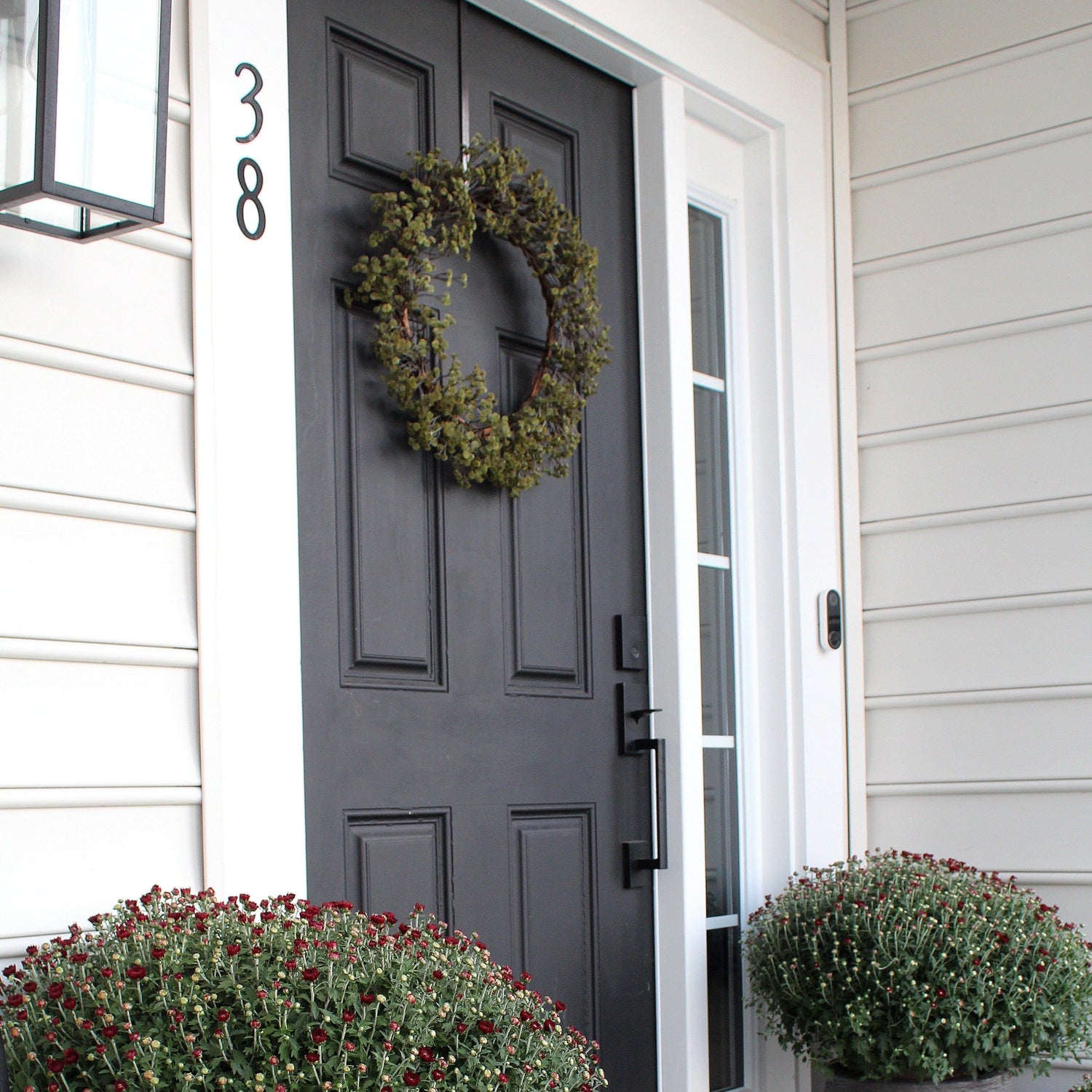 20” Autumn Gypsophila Artificial Wreath