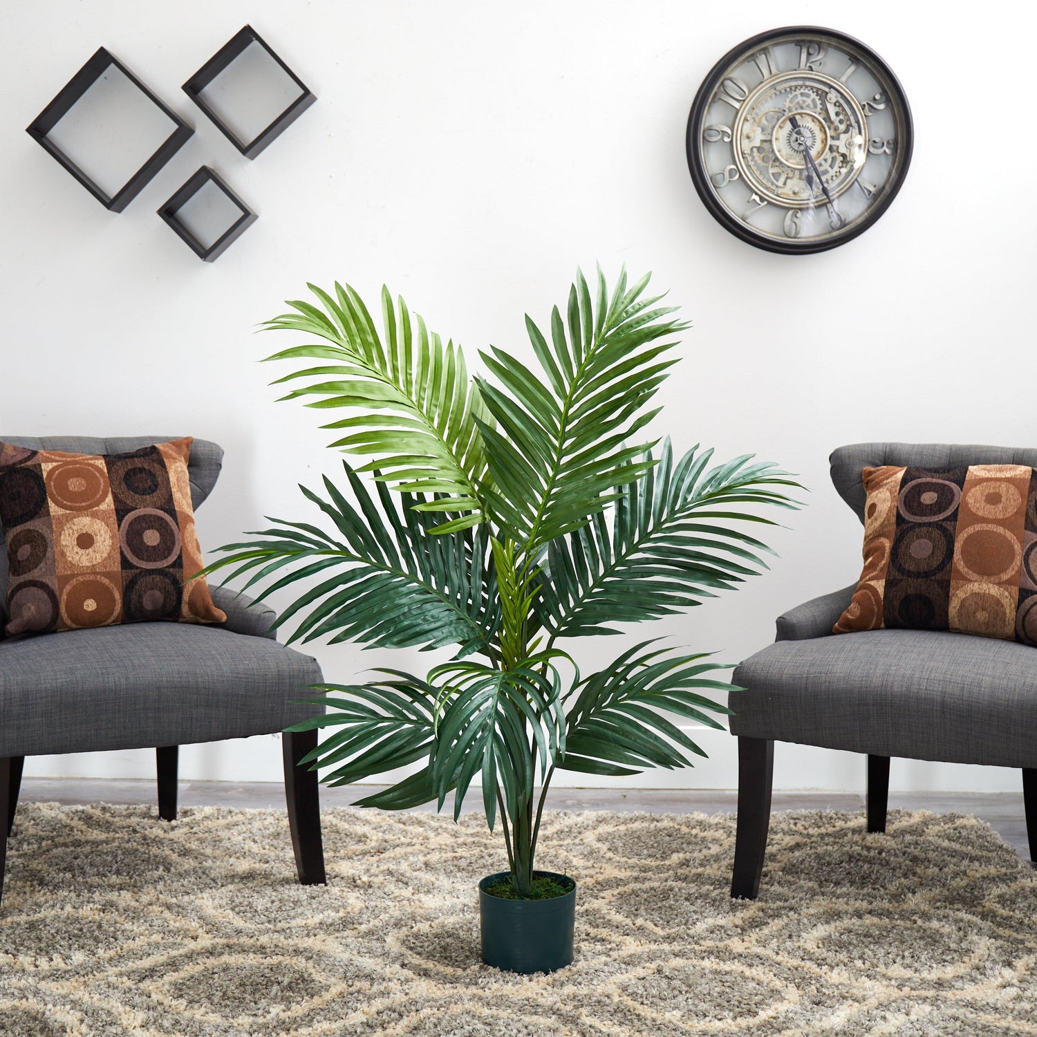 4' Faux Kentia Palm Silk Tree