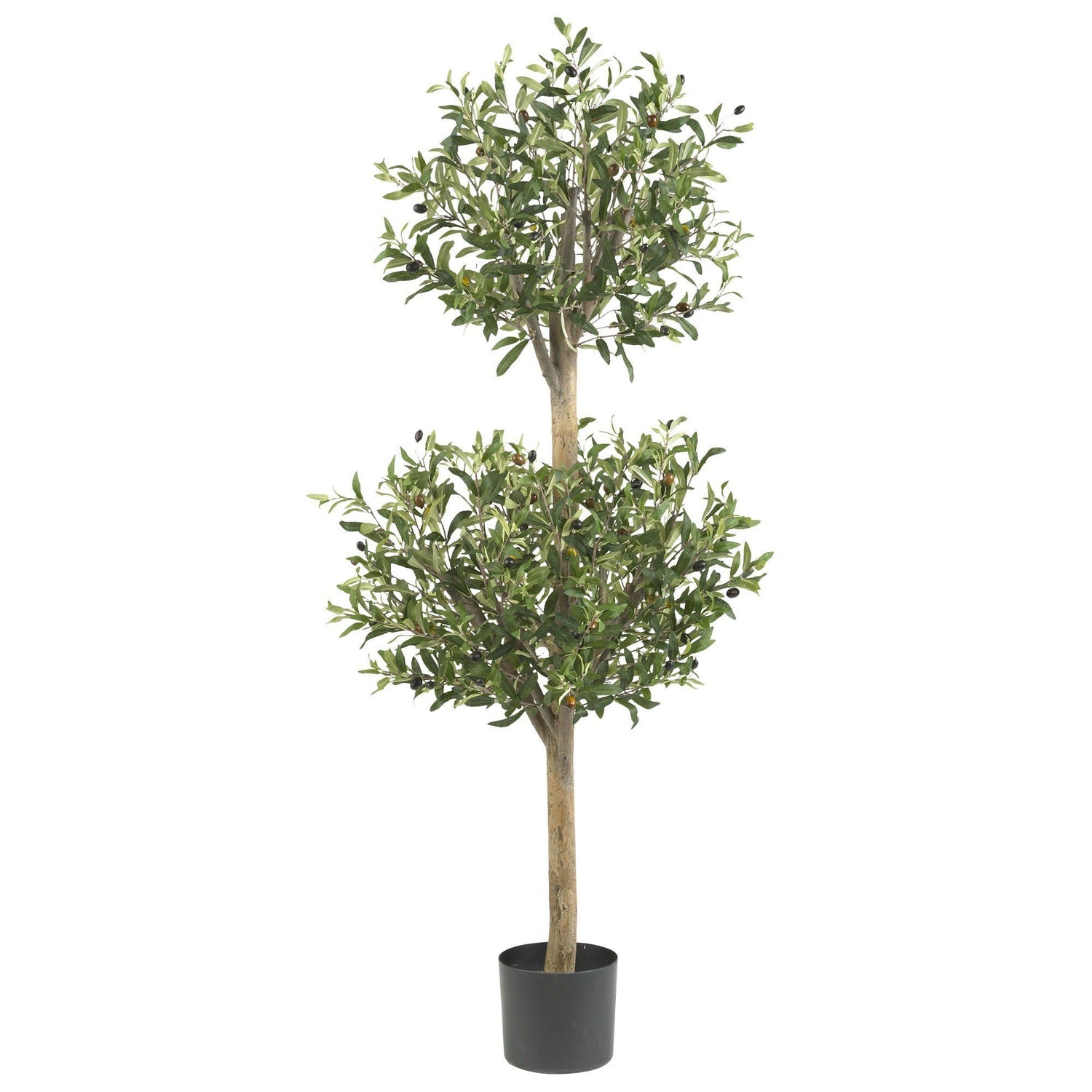 4.5' Olive Double Topiary Silk Tree