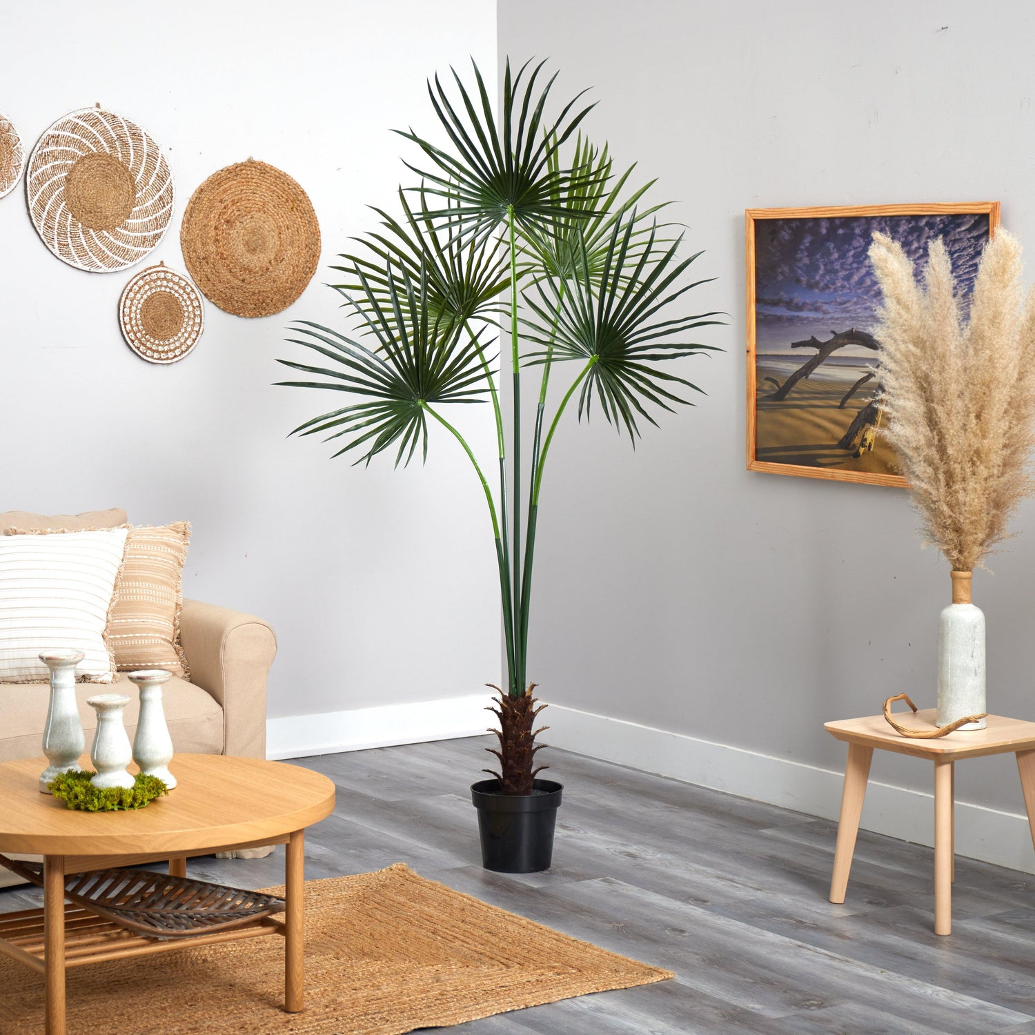 7’ Fan Palm Tree UV Resistant (Indoor/Outdoor)