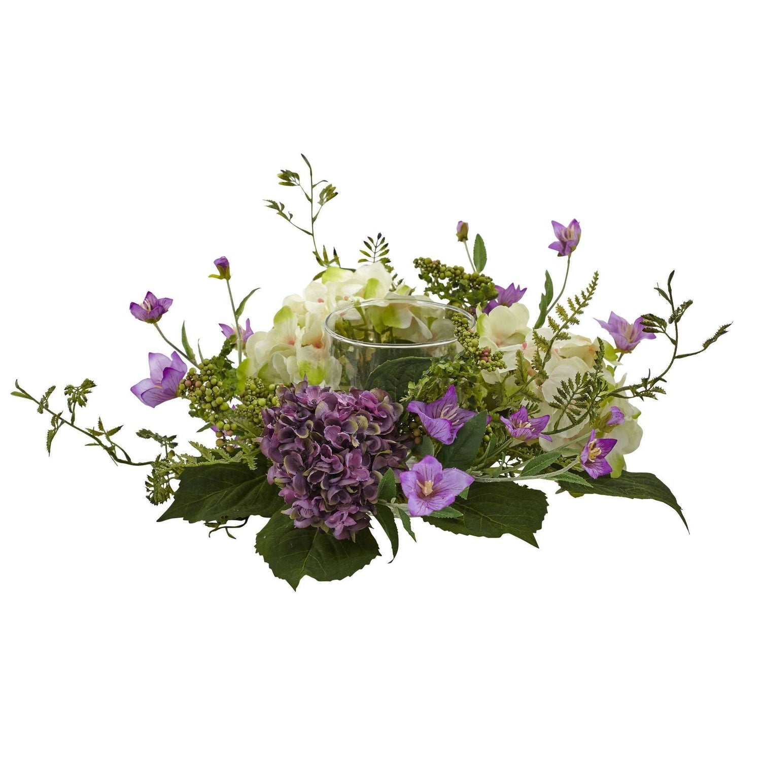 Hydrangea & Berry Candelabrum | Nearly Natural