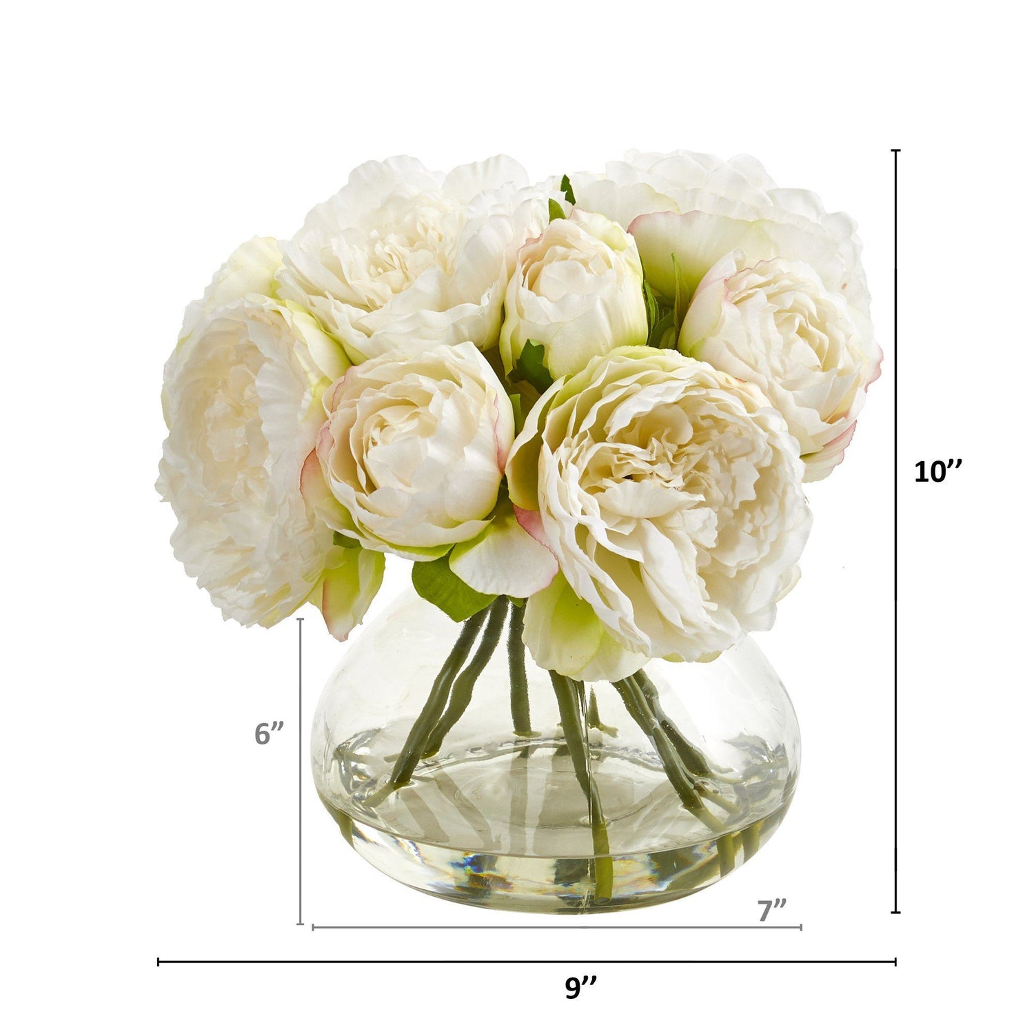 Silk Peony Artificial Arrangement in Vase