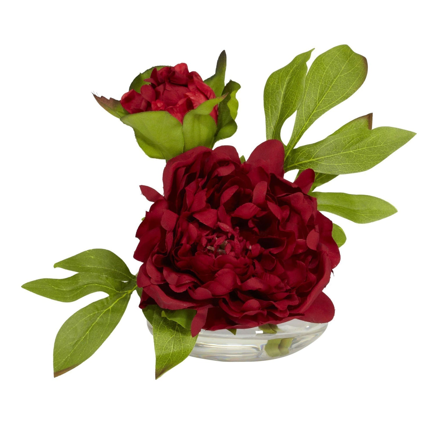 Peony w/Glass Vase (Set of 3)