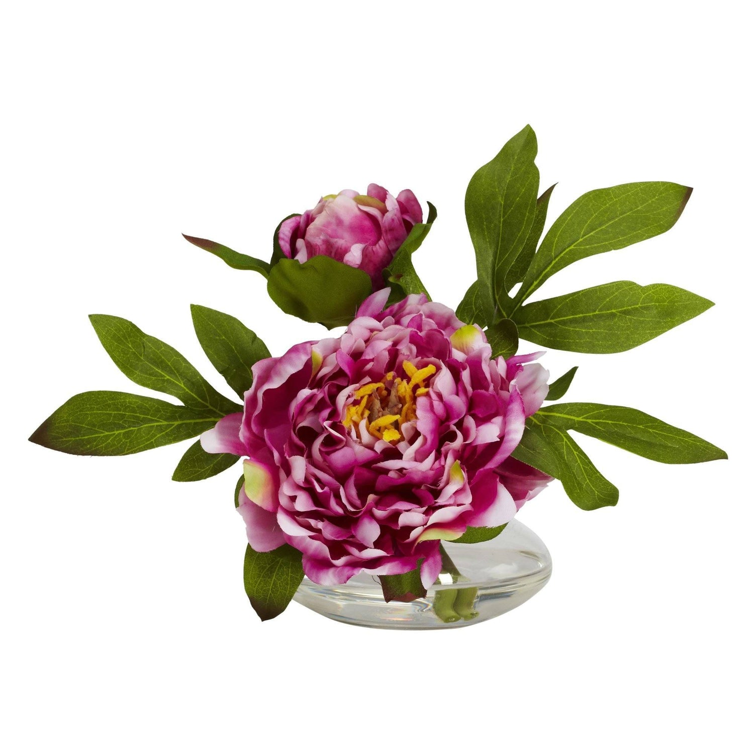 Peony w/Glass Vase (Set of 3)