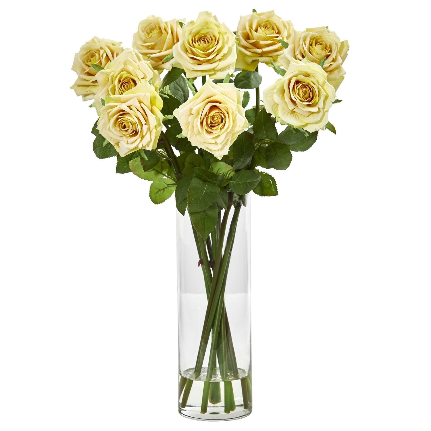 Rose Artificial Arrangement in Cylinder Vase